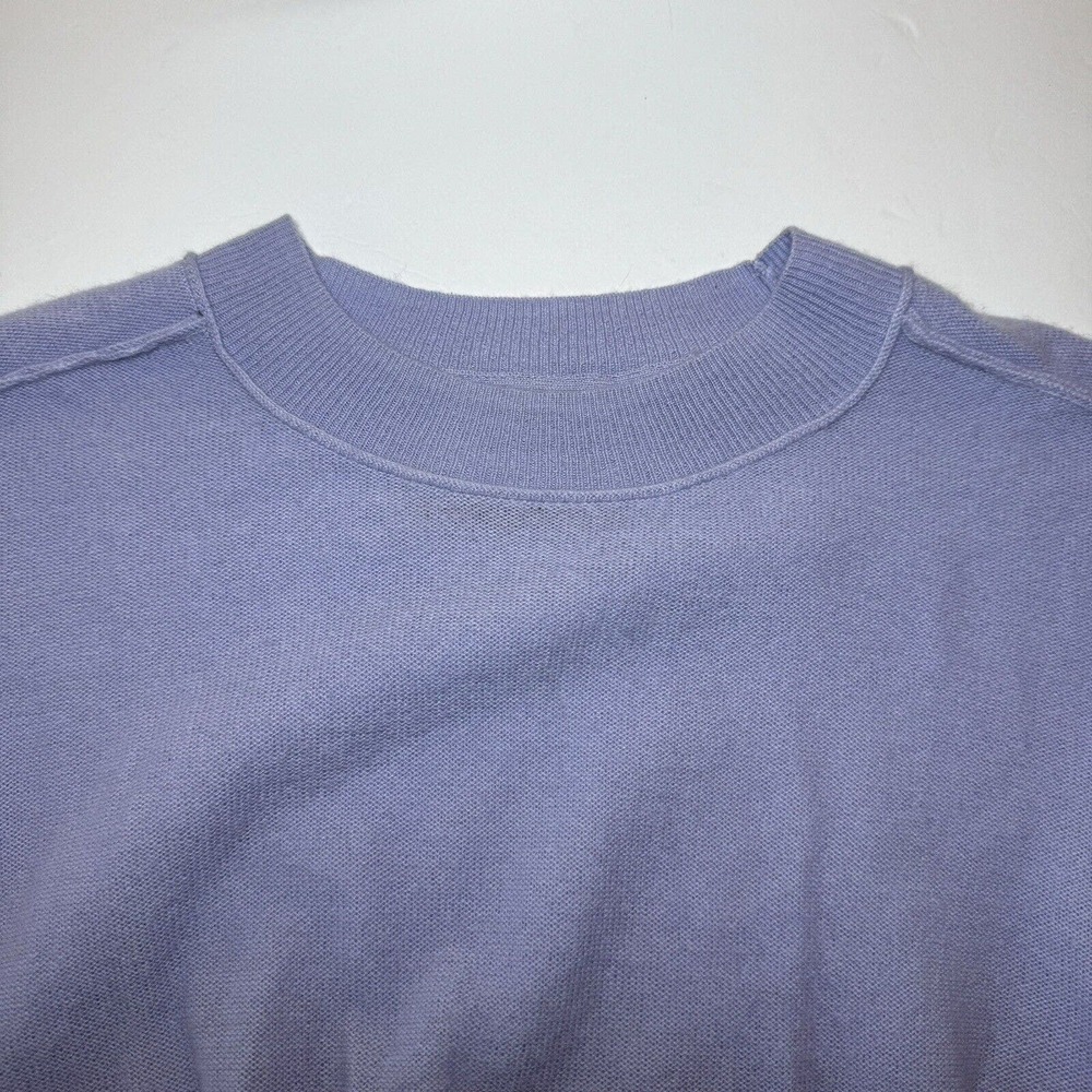 Pilcro Anthropologie ANGIE Seamed 100% Cashmere Knit Sweater Sz Small Lavender - Picture 7 of 14
